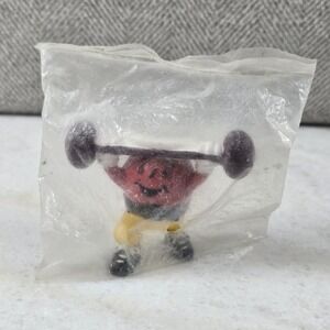 Vtg 1990s Kool-Aid Man PVC Figure Weightlifting Sealed NIP Kraft Promo